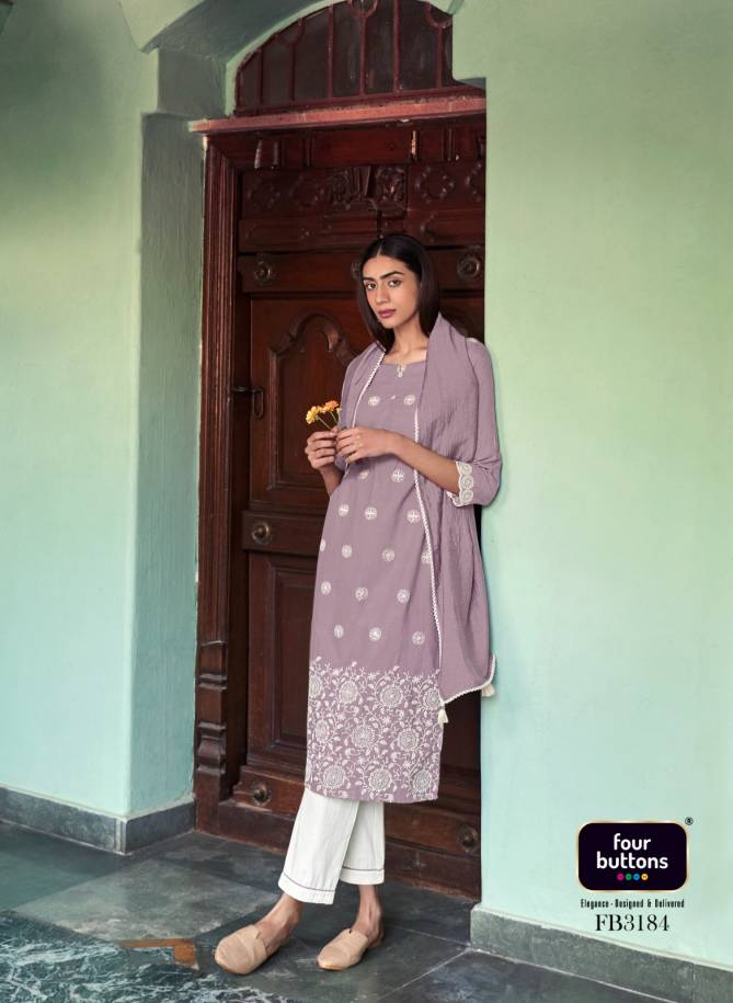 Inara By Four Buttons 3181-3186 Cotton Salwar Suits Catalog